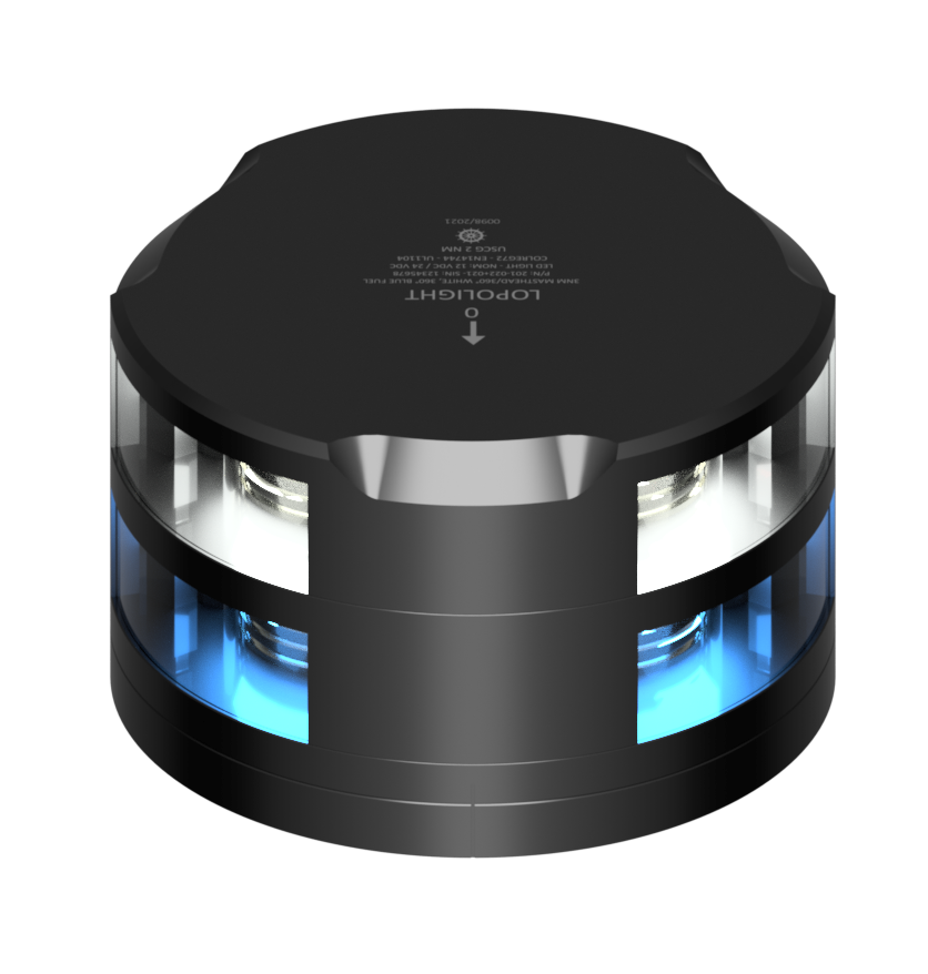 3nm Masthead/360° White, 360° Blue Fuel w/FB base 3nm Masthead/360° White, 360° Blue Fuel w/FB base